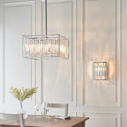 Luminosa Lighting Luminosa Acadia 1 Light Wall Light Chrome Plate & Clear Crystal Glass, E14 - thumbnail 4