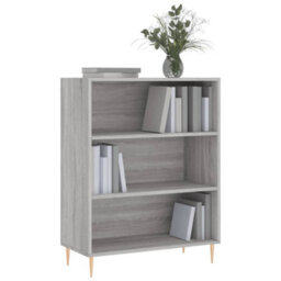 Berkfield Bookcase Grey Sonoma 69.5X32.5X90 Cm Engineered Wood - thumbnail 3