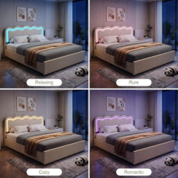 4Ft6 Double Upholstered Bed With 4 Drawer & Charging Port Princess Bed - thumbnail 5