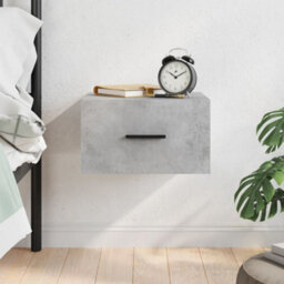 Berkfield Wall-Mounted Bedside Cabinet Concrete Grey 35X35X20 Cm - thumbnail 1