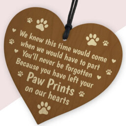 Red Ocean Wooden Dog Sign Pet Memorial Christmas Tree Decoration Wooden Bauble Dog Cat Gift Keepsake - thumbnail 2
