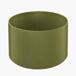 Pacific Lifestyle 25Cm Sage Poly Cotton Cylinder Drum Table Lampshade Green Fabric Table Lamp Shades - thumbnail 2