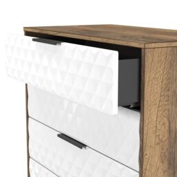 Anzio Matt Vintage Oak Effect 5 Drawer Chest (H)1067mm (W)765mm (D)395mm - thumbnail 5