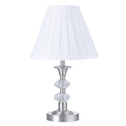 Happy Homewares Contemporary Satin Nickel Power Saving And Energy Saving Led Touch Table Lamp