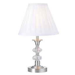 Happy Homewares Contemporary Satin Nickel Power Saving And Energy Saving Led Touch Table Lamp - thumbnail 2