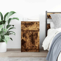 Berkfield Bedside Cabinet Smoked Oak 39X35X65 Cm Engineered Wood - thumbnail 3