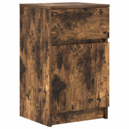 Berkfield Bedside Cabinet Smoked Oak 39X35X65 Cm Engineered Wood - thumbnail 2