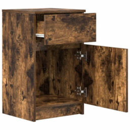Berkfield Bedside Cabinet Smoked Oak 39X35X65 Cm Engineered Wood - thumbnail 5