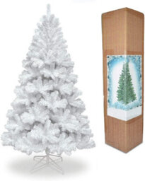 Shatchi Alaskan Pine 5Ft White Christmas Tree With Metal Stands - thumbnail 2