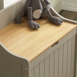 Lassic Bath Vida Priano Toy Box Storage Ottoman Chest, Grey - thumbnail 7