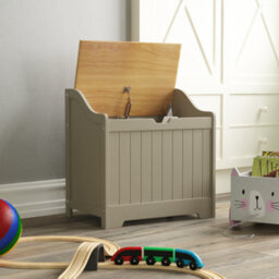 Lassic Bath Vida Priano Toy Box Storage Ottoman Chest, Grey - thumbnail 2