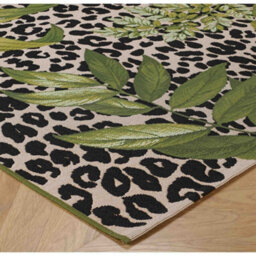Melrose Modern Style Rugs Green Animal Print Non-Slip Indoor/outdoor Rug 200/285Cm - thumbnail 4