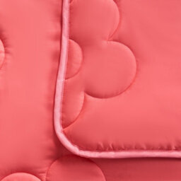 OHS Coverless Duvet 7.5 Tog Pillowcase Quilt Daisy Bedding Set, Coral - Double - thumbnail 4