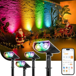Linkind Outdoor Smart Solar Lights Motion-Sensor Sl 5, Color Changing Spotlight For Garden Decorations, App Control Landscape Ip