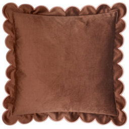 furn. Furn Lil Scallop Velvet Feather Filled Cushion - thumbnail 1