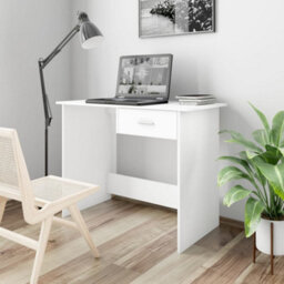 Berkfield Desk White 100X50X76 Cm Engineered Wood - thumbnail 1
