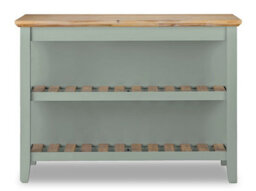 Statement Furniture Florence Sage Green Breakfast Bar Kitchen Island With Shelves - thumbnail 2