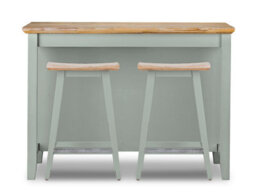 Statement Furniture Florence Sage Green Breakfast Bar Kitchen Island With Shelves - thumbnail 6