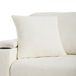 Fenchilin L-Shaped Sofa Bed With Pull-Out Sleeper Chaise Storage Armrest Storage Charging Cup Holder Beige - thumbnail 8
