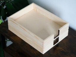 Woodeedoo Pack Of 5 Wooden A4 Paper Tray Document Holder Letter Rack Magazine Storage Stationery Sorter 23 X 31 X 6 Cm - thumbnail 2