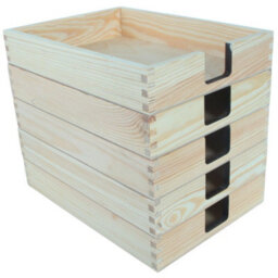 Woodeedoo Pack Of 5 Wooden A4 Paper Tray Document Holder Letter Rack Magazine Storage Stationery Sorter 23 X 31 X 6 Cm - thumbnail 9