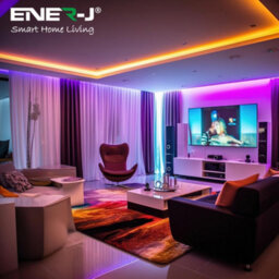 Ener-J 20 Meter Solar Led Strips With Silicon Cover, Ip65, 6V 12W Solar Panel With 12000 Mah Battery, Remote Included. Rgb - thumbnail 6