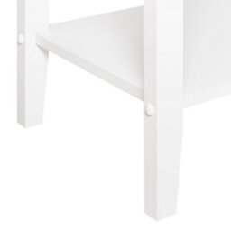 Wyld And Coco Wall-Mounted 2-Drawer Console Table, White Mdf 100X35Cm, Gold Handles - thumbnail 8