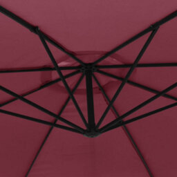 Berkfield Cantilever Umbrella With Aluminium Pole 350 Cm Bordeaux Red - thumbnail 6