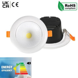 Led Recessed Ceiling Downlights Set Of 2 12W Warm White 2700K Slim Round Spotlights - thumbnail 2