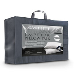 "Littens Pair Emperor Size 50% Goose Down Pillows, 280Tc Cotton 50Cm X 100Cm (20"" X 40"")" - thumbnail 1