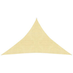 Berkfield Sunshade Sail 160 G/m2 Beige 3.5X3.5X4.9 M Hdpe - thumbnail 1
