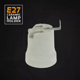 E27 Base Bulb Holder Es Lamp Holder Base White Ceiling Lamp Holder Max 250V,60W,metal Heat Resistance Ceramic Porcelain Holder - thumbnail 5
