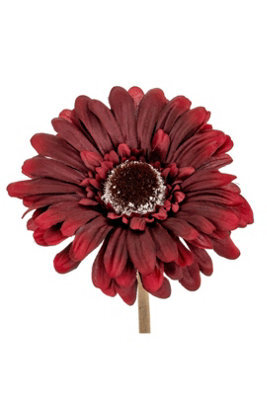 Burgundy Gerbera Stem - Realistic Artificial Flower For Floral Displays - image 1