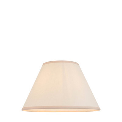 Loops 30Cm Vintage White Tapered Cylinder Lamp Shade With Elegant Almond Detail - image 1