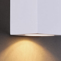 Harper Living Ceramic Rectangle Shaped Wall Light, 2 Lights Up And Down White Paintable Gu10 Sockets (No Bulbs) - thumbnail 3