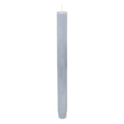 Spaas Pack Of 12 Rustic Unscented Dinner Candles 25Cm - Light Blue - thumbnail 2