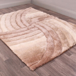 Natural Modern Shaggy Sparkle Easy To Clean Abstract Optical/ (3D) Rug For Dining Room Bedroom And Living Room-80Cm X 150Cm - thumbnail 2