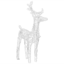 Berkfield Unique Reindeers & Sleigh Christmas Decoration 280X28X55 Cm Acrylic - thumbnail 4