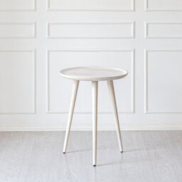 MH London Electra Side Table Solid Wood Living Room End Table Bedside Table Whitewash Wooden Side Table - thumbnail 3