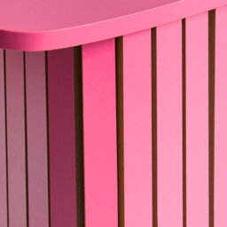 Ohs Madison Console Table Ribbed Engineered Wood Entryway Display Desk, Hot Pink - thumbnail 5