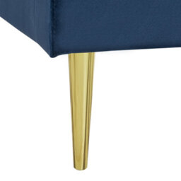 Beliani Bed Velvet Marville 180 X 200 Cm (Eu Super King) Navy Blue - thumbnail 8