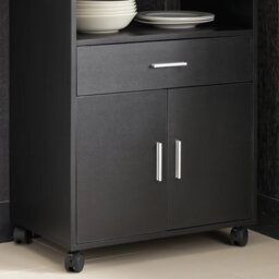 Sobuy Fsb09-Sch, Kitchen Trolley With Wheels And Extendable Worktop Microwave Stand Storage Unit,w59Xd40Xh92 - thumbnail 9