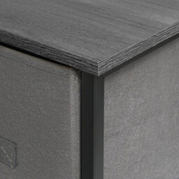 Ohs Brooklyn 5 Chest Of Canvas Drawers Organiser With Wood Top - thumbnail 6