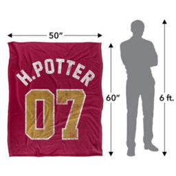 Harry Potter Silky Varsity Supersoft Blanket Red/gold/white (One Size) - thumbnail 5