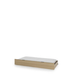Arte Kanu White And Oak Copenhagen Eu Single Bed Frame With Trundle Bed 90 X 200Cm - thumbnail 8