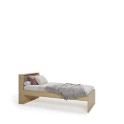 Arte Kanu White And Oak Copenhagen Eu Single Bed Frame With Trundle Bed 90 X 200Cm - thumbnail 2