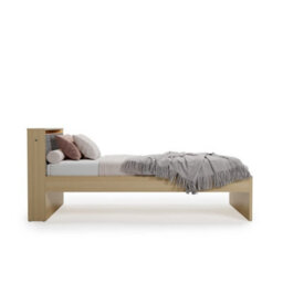 Arte Kanu White And Oak Copenhagen Eu Single Bed Frame With Trundle Bed 90 X 200Cm - thumbnail 3