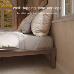 Flexispot Walnut King Size Solid Wood Bed Frame With Japanese Joinery, 150 X 200 Cm - thumbnail 6