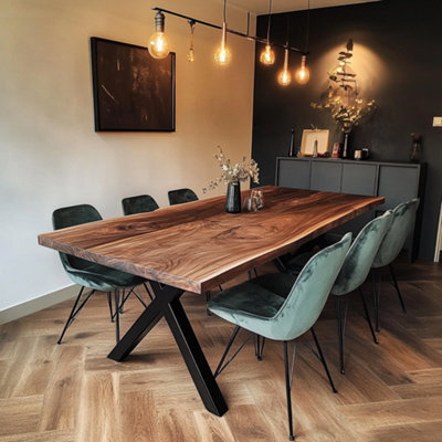 Ashford Blake Solid Walnut Dining Table - Chunky X Legs - image 1