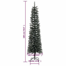 Walplus Artificial Slim Christmas Tree With Stand Green 180 Cm Pvc - thumbnail 8